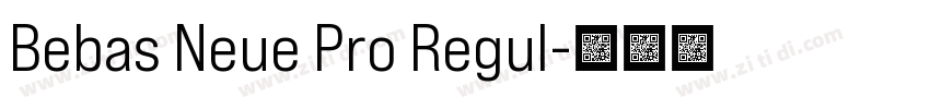 Bebas Neue Pro Regul字体转换